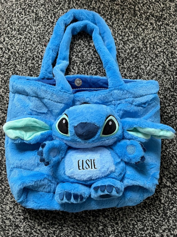 Stitch long handled fluffy bag