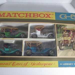Vintage Matchbox G-5 Cars of Yesteryear With Original Box