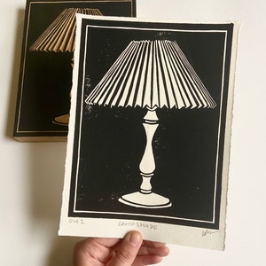 Lamp Shade | Handprinted original linocut