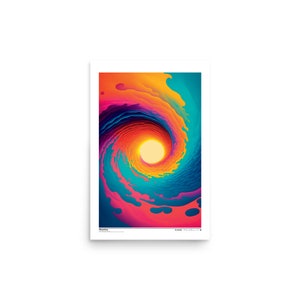 Vibrant Aura (v1) premium poster su carta fotografica | Serie limitata Aura | Arte astratta, network neurali, arte generativa