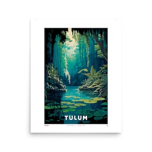 Tulum (v3) poster su carta fotografica | Tulum print | Yucatan poster su carta fotografica | Poster Messico