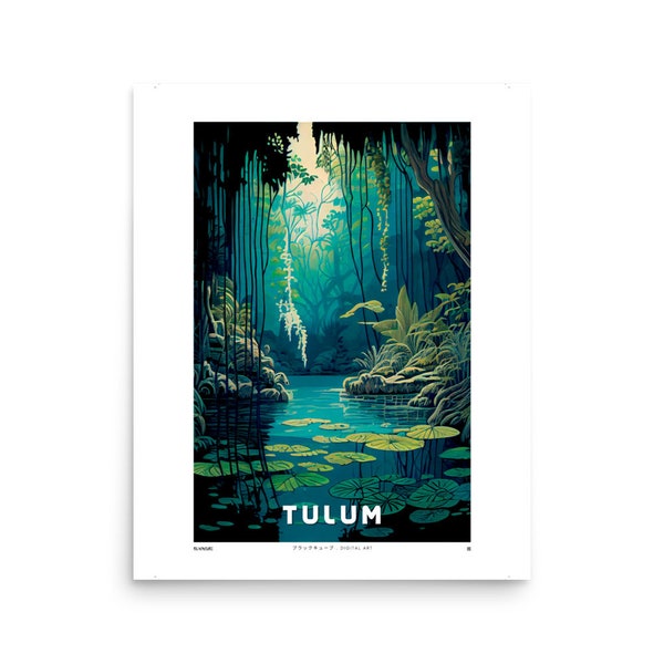 Tulum (v3) unframed premium luster photo paper poster | Tulum print | Yucatan poster | Mexico travel photo paper poster