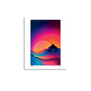 Vibrant Aura (v3) premium poster su carta fotografica | Serie limitata Aura | Arte astratta, network neurali, arte generativa