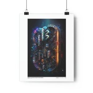 Giclée art print "Sublinear-resource Quantum Integer Factorization Algorithm" (v2), unframed premium quality poster | Neural Networks