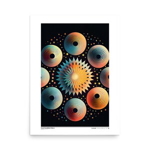 Cosmic Constellation Patterns (v5), poster su carta fotografica | Arte astratta e ottica | Serie limitata