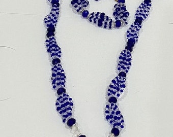 Collar de mazo con idde de yemaya collar de cabecera santeria religion ifa