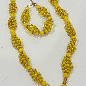 Collar de mazo con idde de oshun collar de cabecera santeria religion ifa