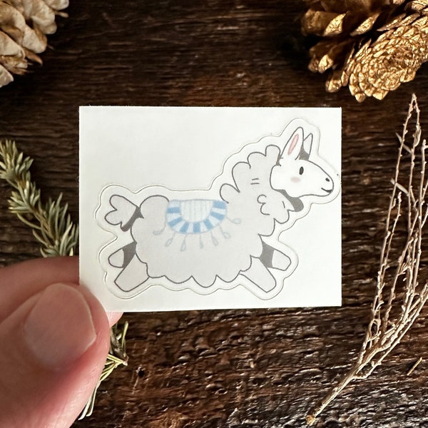 Limited Run Hand-Drawn Fluffy llama Sticker, Cute and Unique Addition to Your Collection!, llama sticker, hand drawn sticker, animal sticker