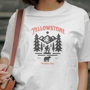 Yellowstone National Park Wild Mountain Shirt, National Parks, Outdoor Shirt, Camping Shirt, Climbing Parks, Adventure Shirt, Camp Shirt,
