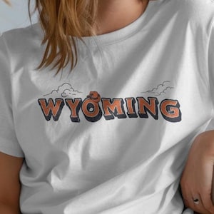 Wyoming Cowboy Hat Shirt - Wyoming Tee, Camping Tee, Yellowstone, Vacation Tee, Cowboy Shirt, Vintage Shirt, Retro Shirt, Sunset Retro