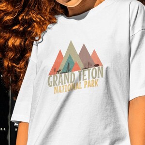 Grand-Teton-Nationalpark-Camping-Shirt, Wander-Shirt, Outdoor-Shirt, Wander-Shirt, Kletterparks, Abenteuer-Shirt, Camp-Shirt, Rucksackreisen