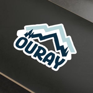 Ouray Colorado Painted Mountain, Vintage Sticker, Outdoor Sticker, Mountain Sticker, Camping, Vacation Sticker, Ski Sticker,