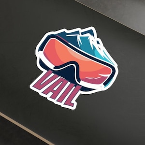 Vail Colorado, Vintage Sticker, Outdoor Sticker, Retro Sunset, Mountain Sticker, Camping, Vacation Sticker, Ski Sticker, Snowboard