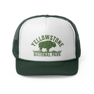 Yellowstone National Park Trucker Hat: Majestic Buffalo, Yellowstone Hat, National Park Hat, Travel hat, Vacation Hat image 9
