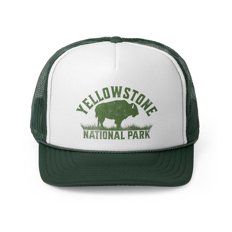Yellowstone National Park Trucker Hat: Majestic Buffalo, Yellowstone Hat, National Park Hat, Travel hat, Vacation Hat image 9