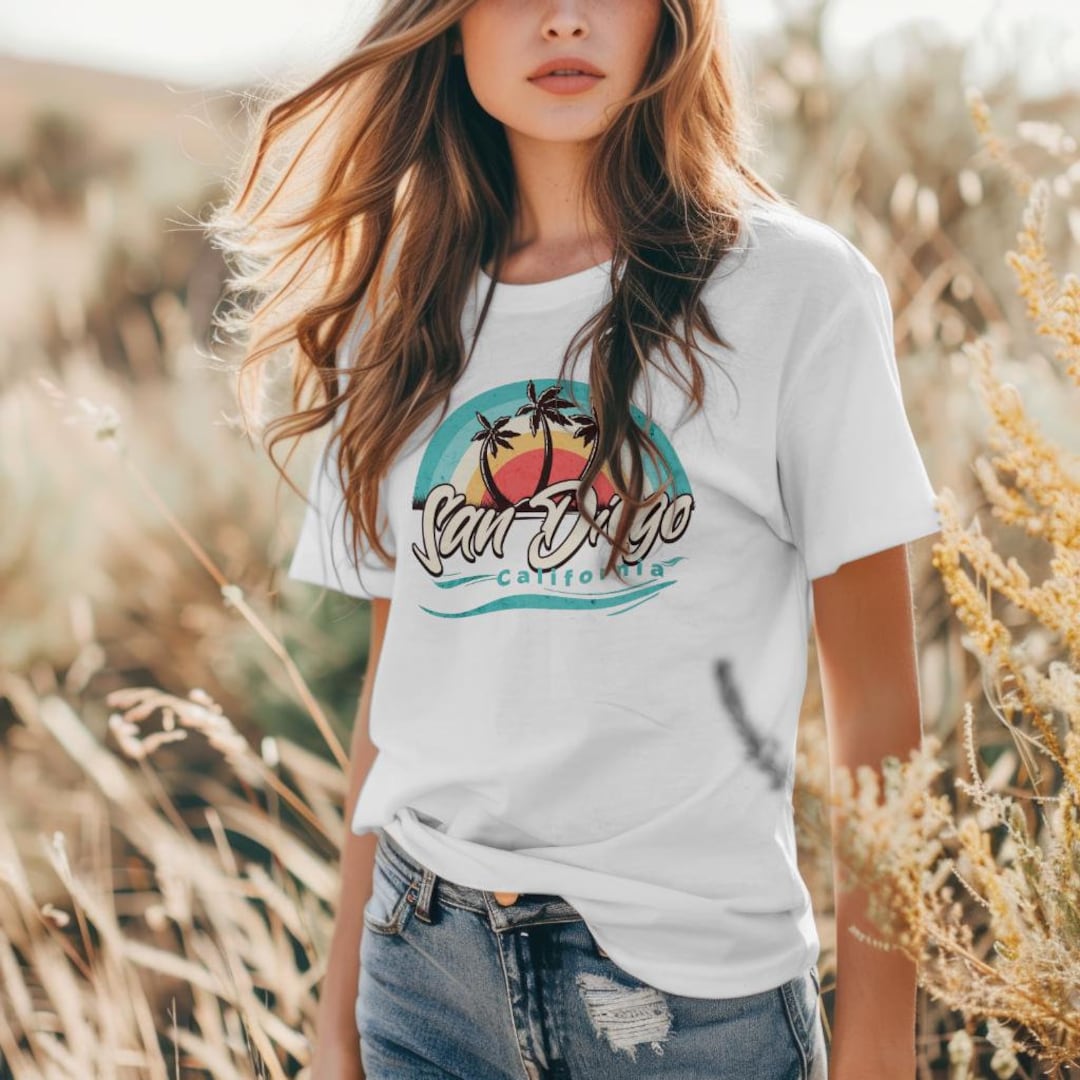 San Diego California T-shirt - Beach Tee, Summer Tee, Sunset