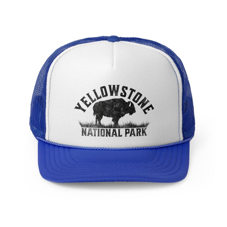 Yellowstone National Park Trucker Hat: Majestic Buffalo, Yellowstone Hat, National Park Hat, Travel hat, Vacation Hat image 5