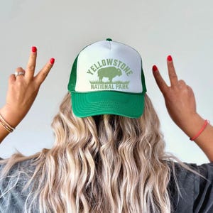 Yellowstone National Park Trucker Hat: Majestic Buffalo, Yellowstone Hat, National Park Hat, Travel hat, Vacation Hat