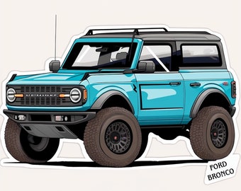 Ford Bronco, Ford, Bronco, Ford Bronco sticker, new Ford Bronco, Ford Bronco decal, Ford Bronco logo, truck sticker, laptop sticker