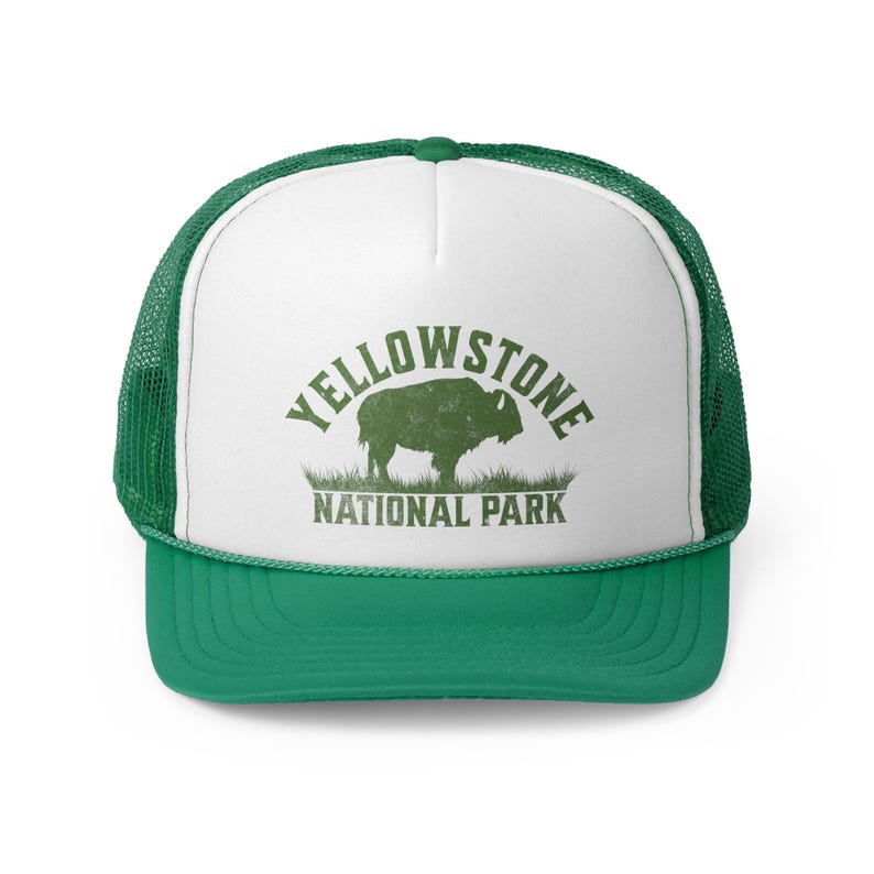 Yellowstone National Park Trucker Hat: Majestic Buffalo, Yellowstone Hat, National Park Hat, Travel hat, Vacation Hat image 7