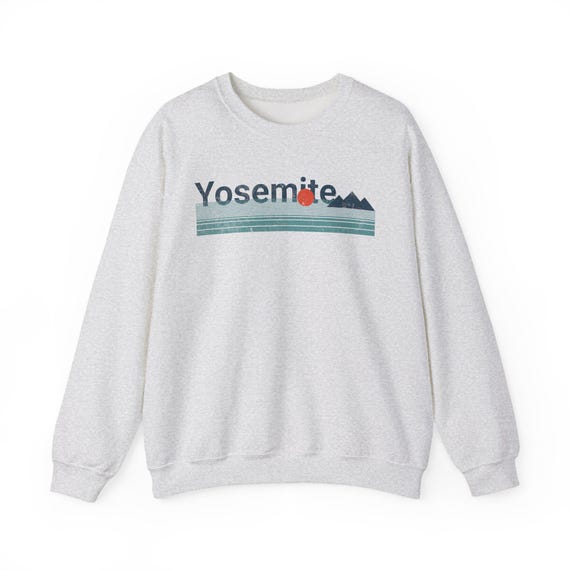 Vintage Yosemite National Park Sweatshirt: Embroidered Retro