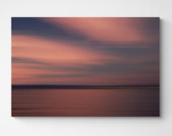 California Sunset Ocean Canvas Print | Abstract Nautical Art