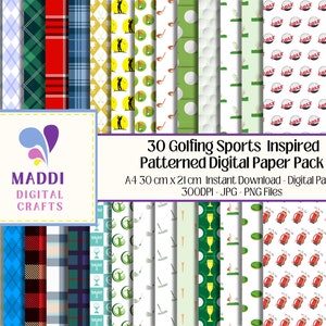 Esportes de golfe temático digital a4 papel para download golfe impressão padrão cartão de diário fazendo scrapbook decorações gráficas jpeg. PNG.