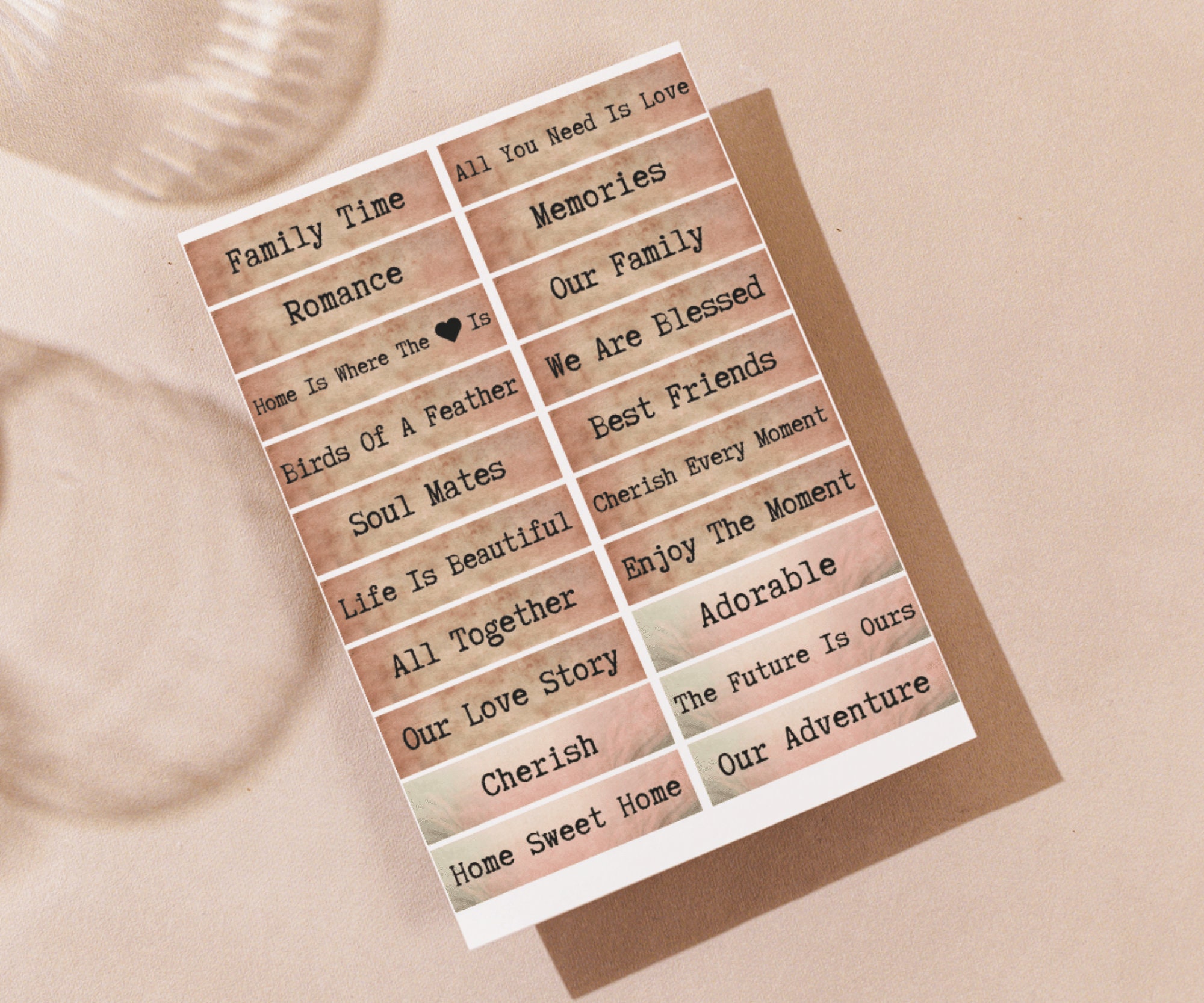 Vintage Words and Phrases Printable Junk Journal Sentiments ...