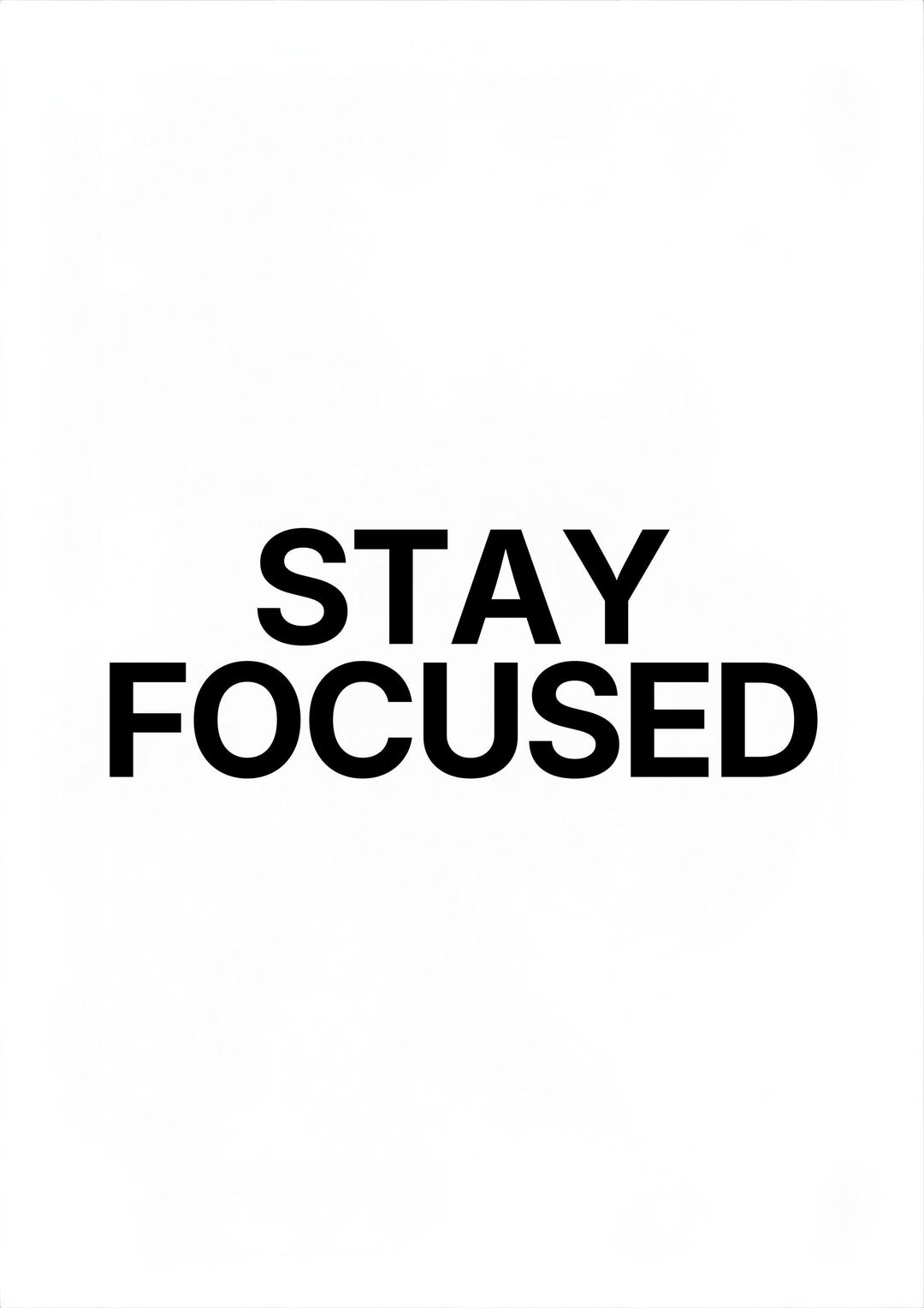 Stay Focused Wall Art | Minimal Motivation Quote Printable | Office ...