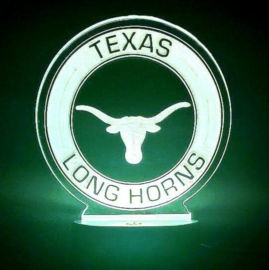 Texas Longhorns LED Lamp Etsy