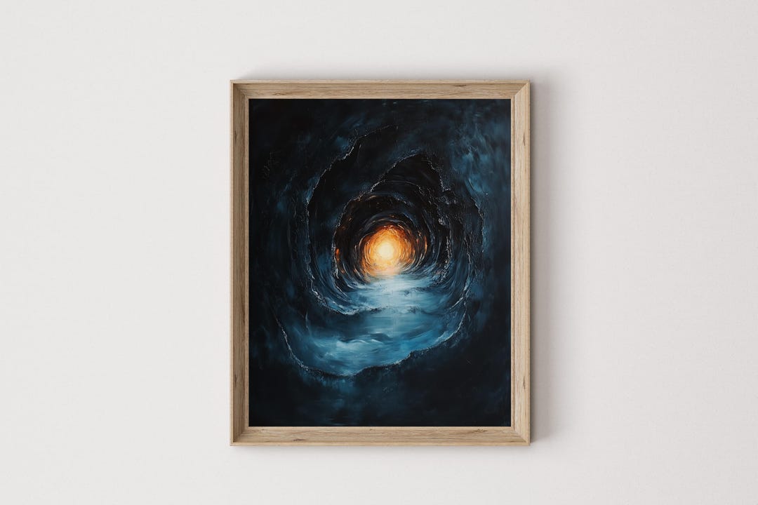 Surreal Abstract Oil Painting - Time Unraveling Theme, Mystical Wall ...