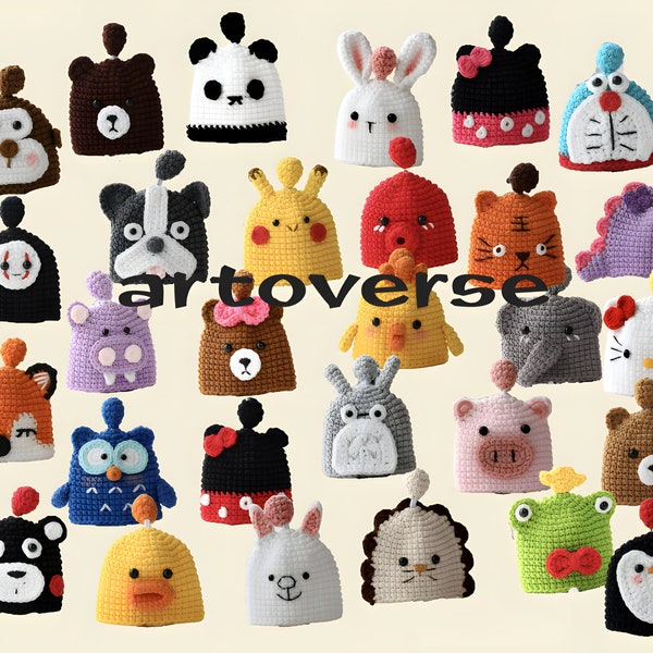 MODÈLES AU CROCHET Mini-modèles au crochet Amigurumi I Animal Kev Covers [E-PDF]