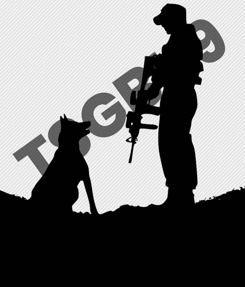 Military K9 and Soldier SVG Etsy
