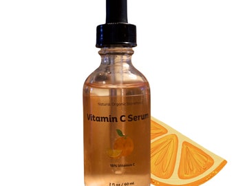 Organic Vitamin C Serum, with Purified Artesian Water, Natural Skincare, Organic Beauty (2fl oz)