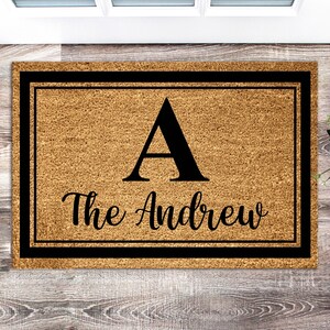 Custom doormat - Personalized Last Name Doormat, Custom Door Mat, Wedding Gift, Housewarming Gift, Top Seller, Front Door Mat