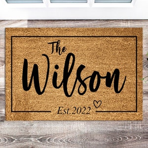 Personalized Family Name Doormat - Closing Gift Last Name Custom Door Mat Welcome Mat Housewarming Gift New Home Gift Doormat gift