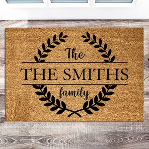 Custom doormat - Personalized Last Name Doormat, Custom Door Mat, Wedding Gift, Housewarming Gift, Top Seller, Front Door Mat