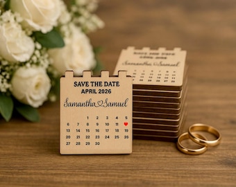 Ímã para salvar a data do casamento: MDF gravado, envio rápido