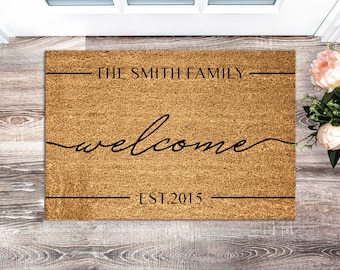 Personalized Welcome Doormat, home decor, custom doormat, welcome mat, housewarming, front door mat, welcome doormat, world's best