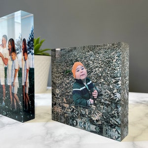 Personalised Photo Print Acrylic Block Plaque, Acrylic Block Plaque,Photo Frame,Custom Photo Block,Family Plaque,Anniversary Gift, Print .