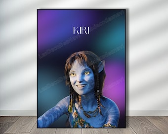 Póster digital Kiri Avatar | El camino del agua | avatares digitales | arte de la pared | decoración interior original | cartel para descargar