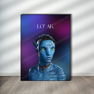 Póster digital Lo'ak Avatar | El camino del agua | avatares digitales | arte de la pared | decoración interior original | cartel para descargar