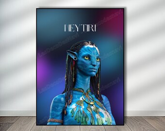 Póster digital Neytiri Avatar | El camino del agua | avatares digitales | arte de la pared | decoración interior original | cartel para descargar