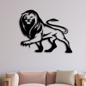 Metal Lion Wall Art, Lion Wall Art, Unique Living Room Wall Decor, Safari Room Decor, Nursery Wall Art, Safari Animals, Lion Wall Art Decor