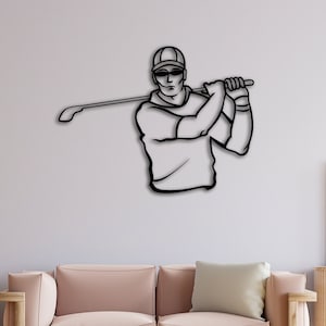 Metal Golf Wall Art, Golf Metal Art, Golfer Gift, Gift for Him, Golf Wall Decor, Christmas Gift, Gift for Golf Player, Gift For Golfers