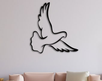 Metal Bird Wall Art, Metal Bird Home Decor, Housewarming Gift,Bird Metal Wall Decor,Wall Decor Interior,Wall Sign, Minimalist Bird