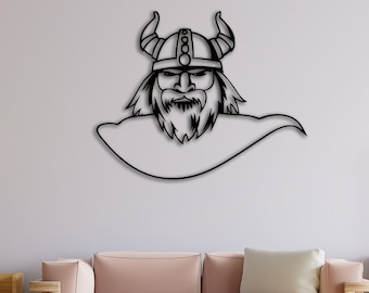 Metal Viking Warrior Wall Art, Scandinavia Viking Metal Wall Decor, Vikings Wall Art, Nordic Art, Metal Wall Hangings, Housewarming Gift