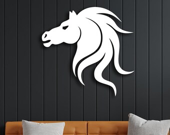 Metal Horse Head Wall Art, Metal Wall Decoration, Horse Wall Decor, Home Decor, Gift, Wall Hangings, Farmhouse Decor,Wildlife Lover Gift