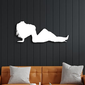 Metal Woman Silhouette Wall Art, Sexy Woman Wall Decor, Interior Design, Wall Decor Over the Bed, Gift For Her, Housewarming Gift