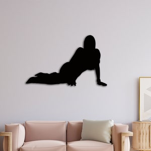 Sexy Woman Metal Wall Decor, Woman Silhouette Wall Art, Interior Design, Wall Decor Over the Bed, Room Decor, Housewarming Gift,Wall Hanging